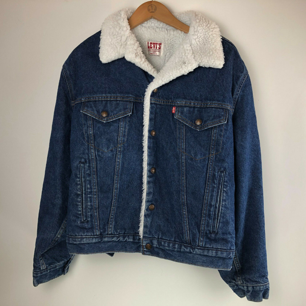 Levi's Trucker Sherpa Lined Denim Jean Jacket - Picture 6 of 8